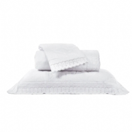 KIT COBRELEITO BRANCO BUETTNER 300 FIOS RENDADA