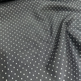 FELTRO ESTAMPADO BOLINHA BRANCA COM FUNDO PRETO