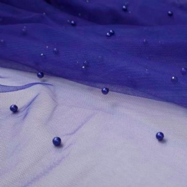 TULE COM PEROLA AZUL ROYAL