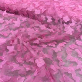TULE ALLEGRA BORBOLETA ROSA