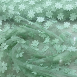 TULE ALLEGRA FLOR VERDE