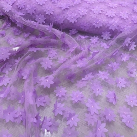 TULE ALLEGRA FLOR LILAS