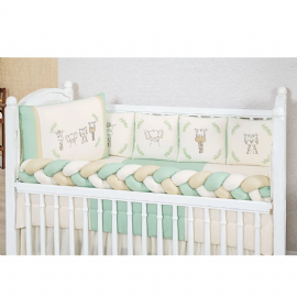 KIT DE BERCO AMOR BICHOS NA SELVA VERDE MENTA