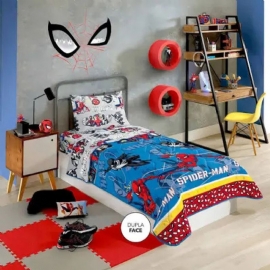 EDREDOM LEPPER INFANTIL HOMEM ARANHA