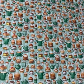 TRICOLINE ESTAMPADA CUPCAKE  100 ALGODAO