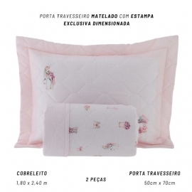 COBRELEITO SOLTEIRO 200 FIOS KACYUMARA VIDA BELA 02 PECAS CHLOE