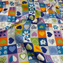 TECIDO CHITAO RETALHOS AZUL 100 POLIESTER