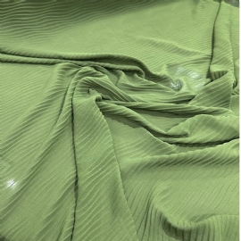 CHIFFON PLISSADO VERDE OLIVA