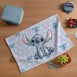 KIT TOALHA LANCHEIRA DOHLER NA ESTAMPA STITCH NA COR AZUL