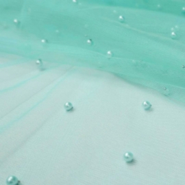 TULE COM PEROLA VERDE AGUA