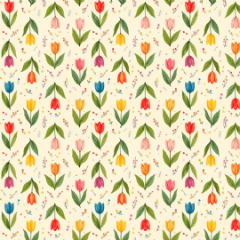TRICOLINE MUNDO DE TULIPAS 100 ALGODAO