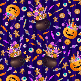 TRICOLINE HALLOWEEN DOCES 100 ALGODAO