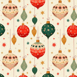 TRICOLINE DE NATAL BOLAS ENCANTADAS 100 ALGODAO