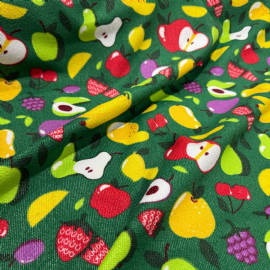 FELPUDO ESTAMPADO FRUTAS VERDE