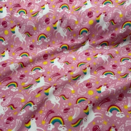 FELPUDO ESTAMPADO UNICORNIO ROSA