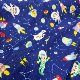 FELPUDO ESTAMPADO ASTRONAUTA AZUL