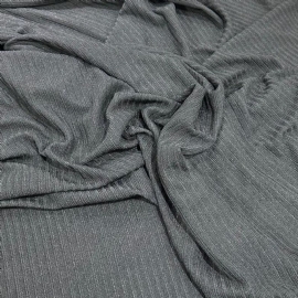 MALHA CANELADA LINEN PRETA