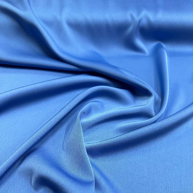 Crepe Satim azul 
