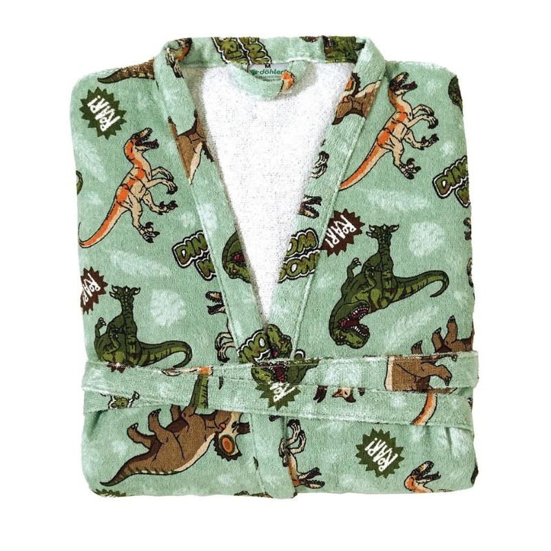 Roupo Infantil Dohler Dino Felpudo com Manga P