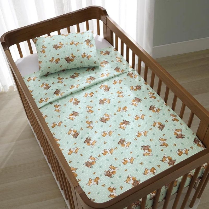 Jogo de bero Dohler Baby Raposa Verde 3 peas