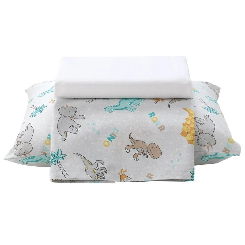 Jogo de bero Dohler Baby Dino cinza 3 peas