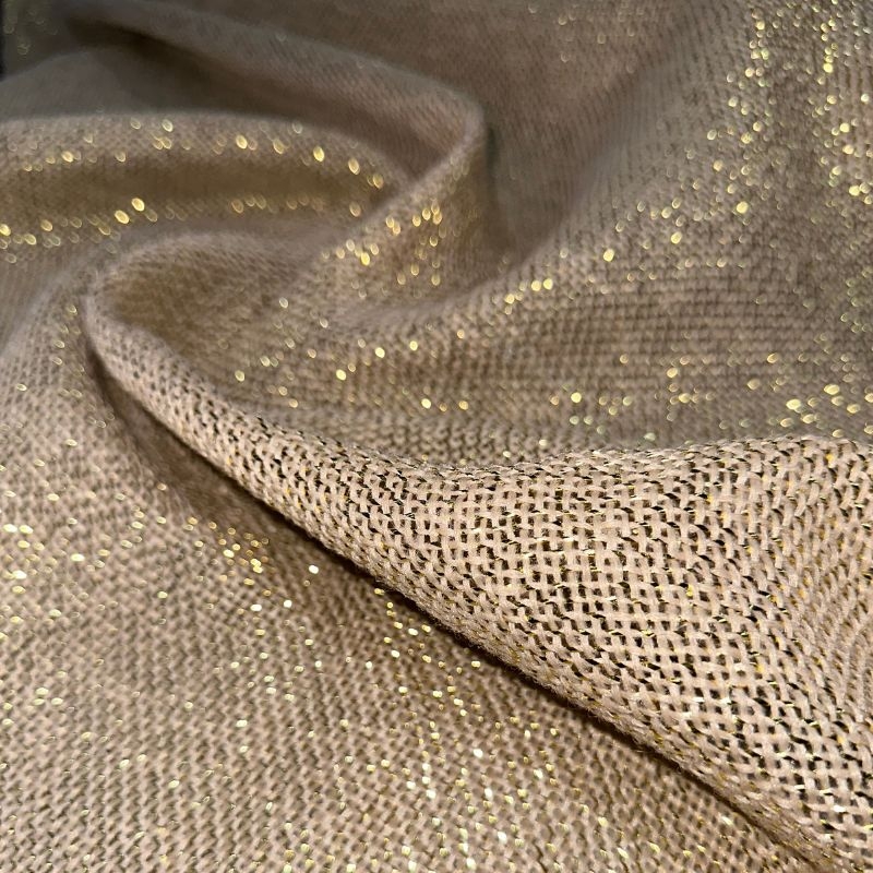 Juta natural fio dourado