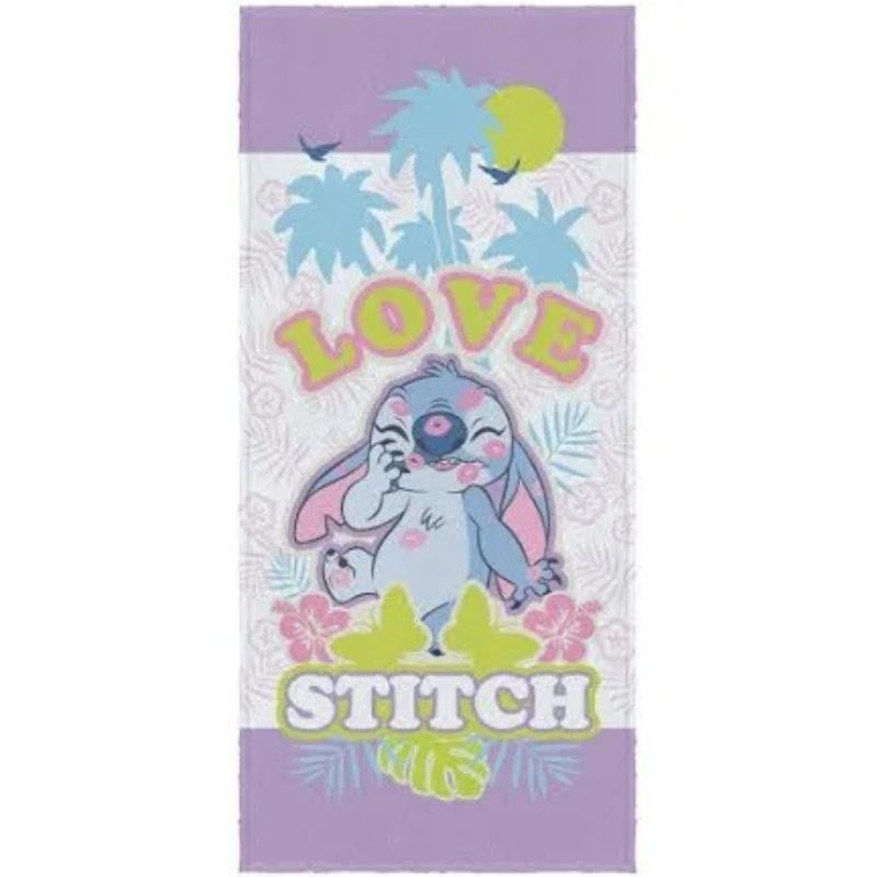 Toalha de banho stitch felpuda