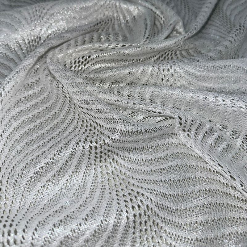 Croche foil brilho prata