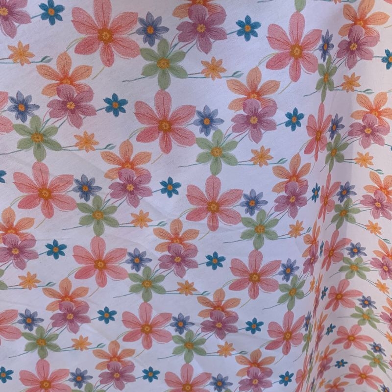 Tricoline flor 100% algodo