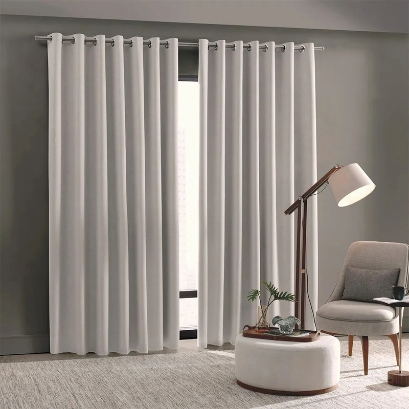 Cortina Blackout Areia 100% Linen 