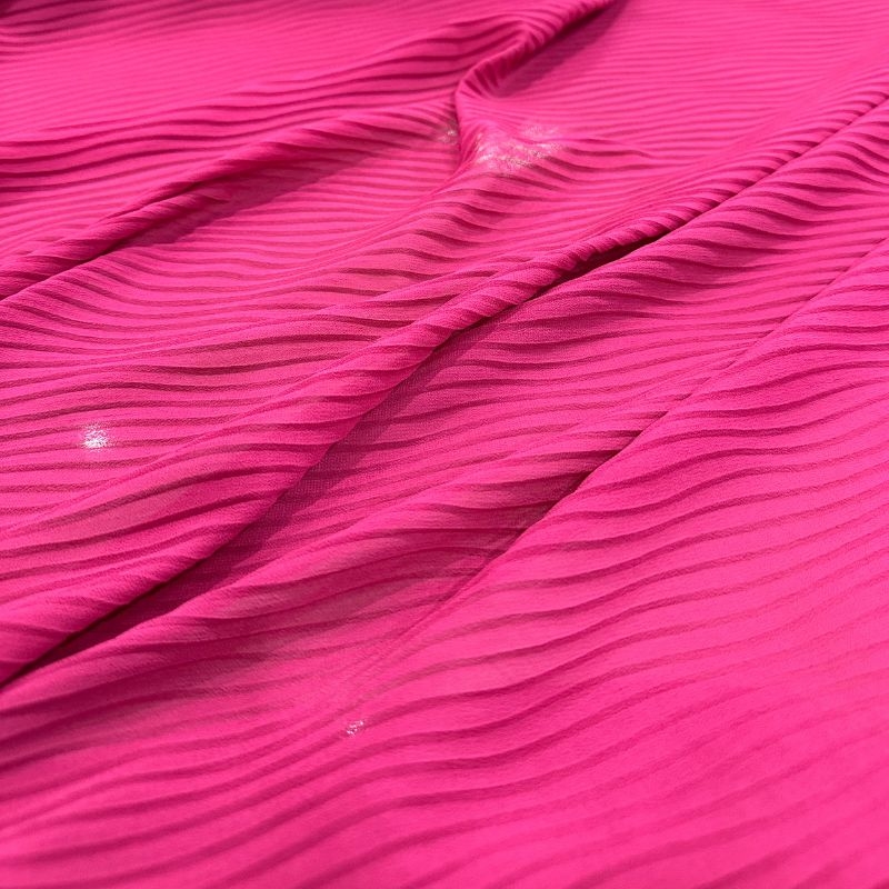 Chiffon Plissado Rosa