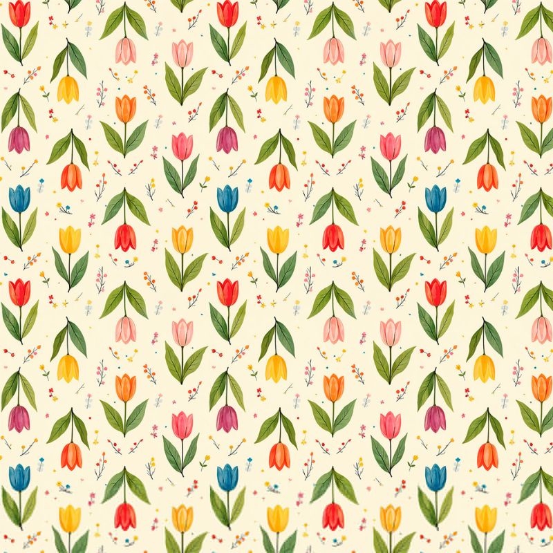 Tricoline Mundo De Tulipas 100% algodo
