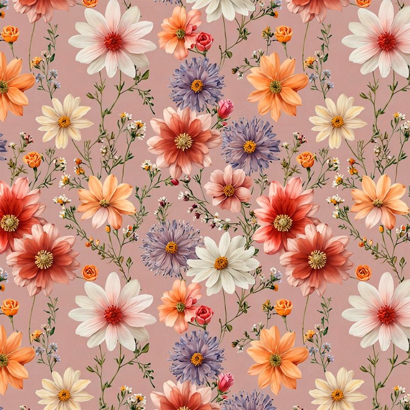 Tricoline Flores 100% algodo
