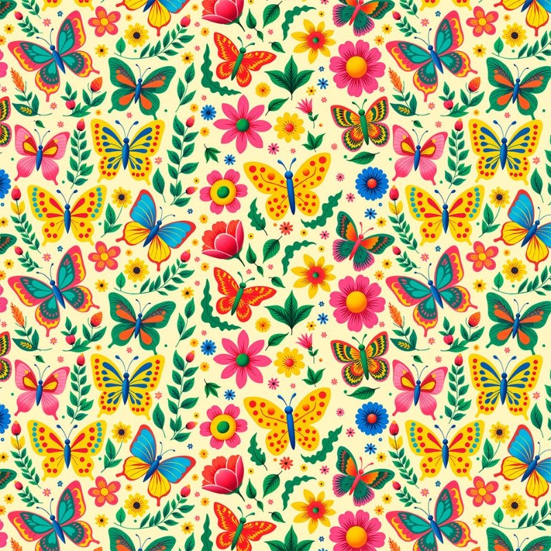 Tricoline Estampada Borboletas 100% algodo