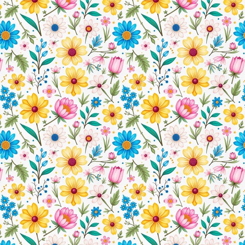  Tricoline Estampada Flores 100% algodo