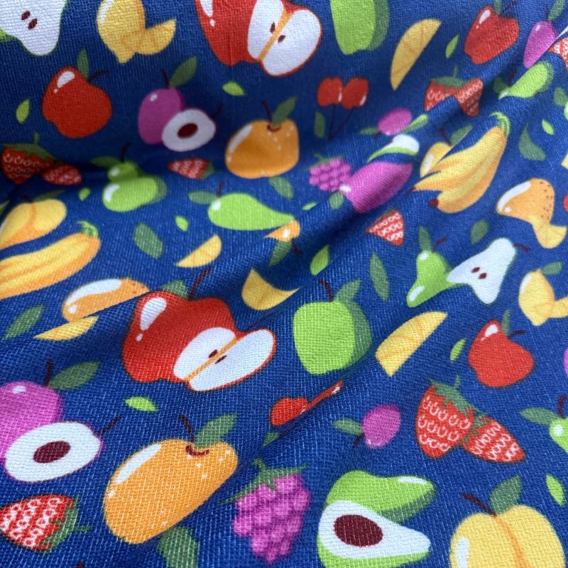  Felpudo Estampado Frutas Azul
