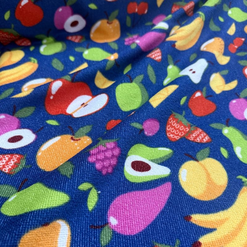  Felpudo Estampado Frutas Azul