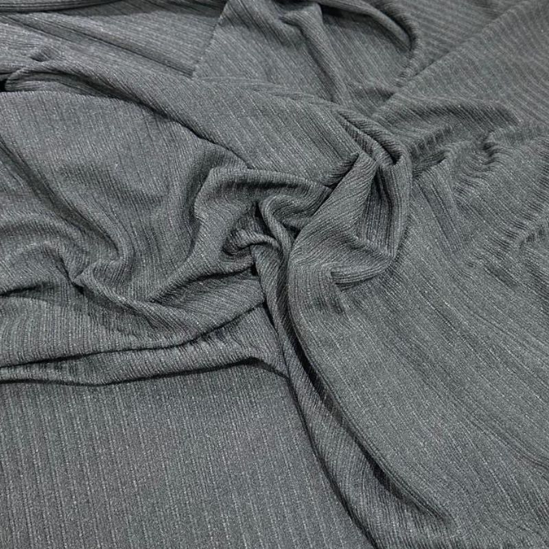 Malha canelada linen preta