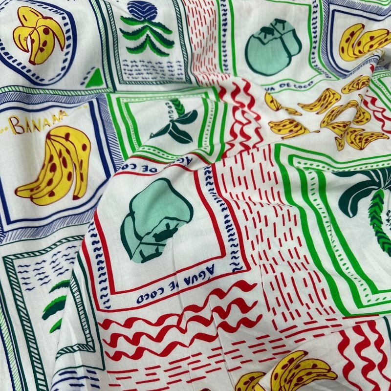  Viscose estampada