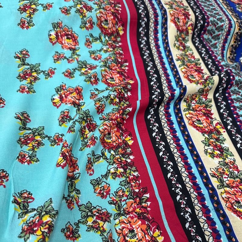  Viscose estampada